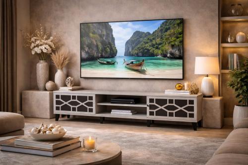 طاولة بلازما خشبية -بعدة ألوان