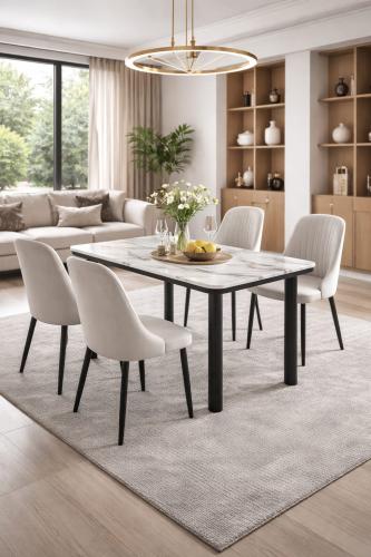 طاولة طعام رخامية -بعدة ألوان