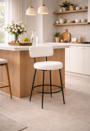 كرسي بار بوكلية بتصميم أنيق-بعدة ألوان