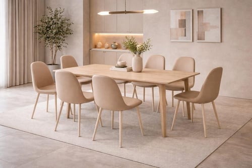 طاولة طعام خشبية أنيقة-بعدة مقاسات