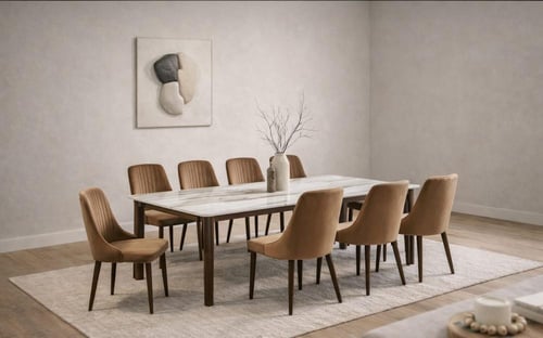 طاولة طعام رخامية فاخرة-بعدة ألوان