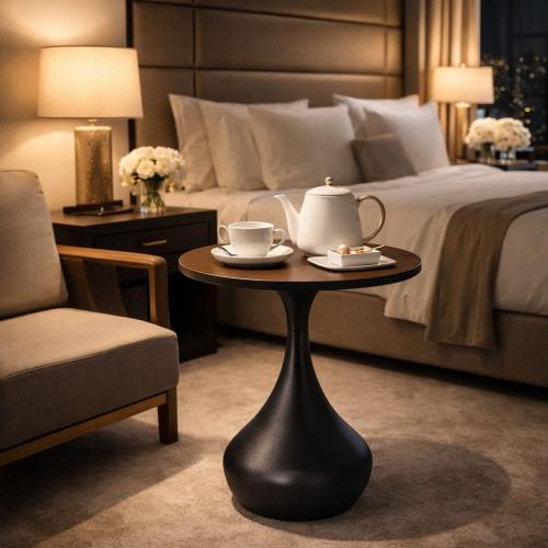 طاولة جانبية سيراميك عصرية مفردة بتصميم فاخر-بعدة...