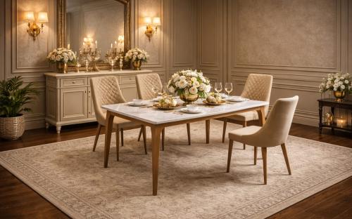 طاولة طعام بديل رخام بتصميم راقي