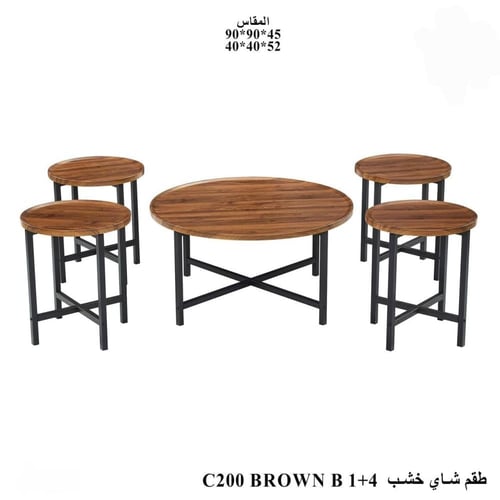 طقم قهوة خشبي-بعدة ألوان