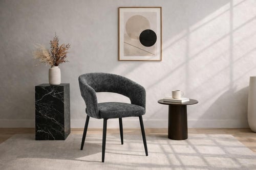 كرسي طعام مودرن مخمل بأرجل معدنية وتصميم مريح-بعدة...