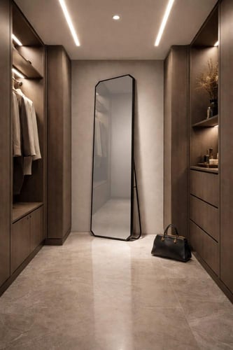 مرآة أرضية ألمنيوم بتصميم عصري-بعدة ألوان