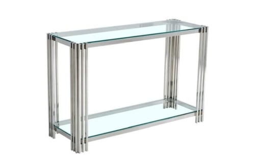 كنسول استيل زجاج فاخر - بعدة الوان