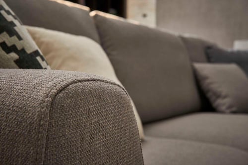 كنب برونا رمادي من اخشاب