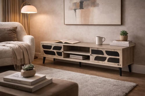 طاولة تلفزيون بلازما بتصميم عصري أنيق-بعدة ألوان