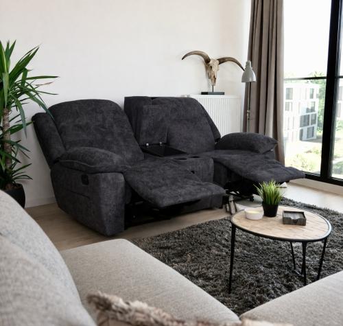 كنبة ثنائية قماش مريحة بتصميم عصري لغرف المعيشة-بع...