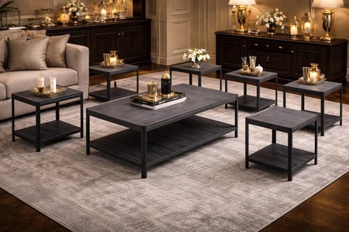 طقم شاي خشبي راقي -بعدة ألوان