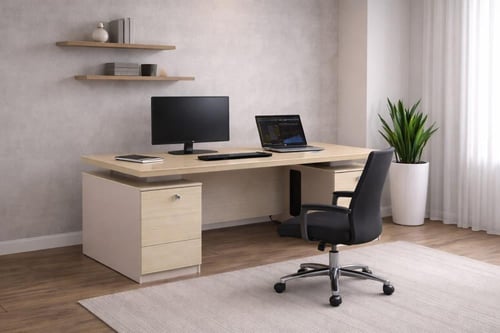 مكتب أنيق مودرن بتصميم عصري-بعدة ألوان