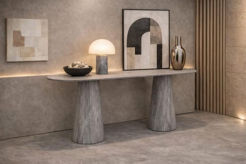 كنسول رخام بتصميم عصري فاخر-بعدة ألوان