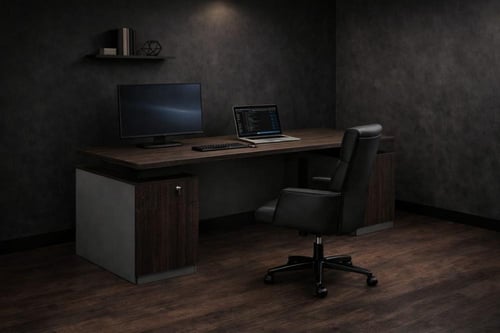 مكتب أنيق مودرن بتصميم عصري-بعدة ألوان