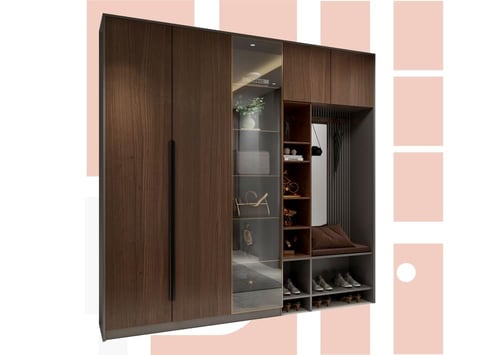 خزانة الملابس وودي الأنيقة بتصميم عصري من اخشاب