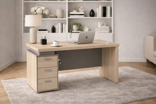 مكتب كمبيوتر بتصميم عصري-بعدة ألوان