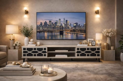 طاولة بلازما خشبية -بعدة ألوان