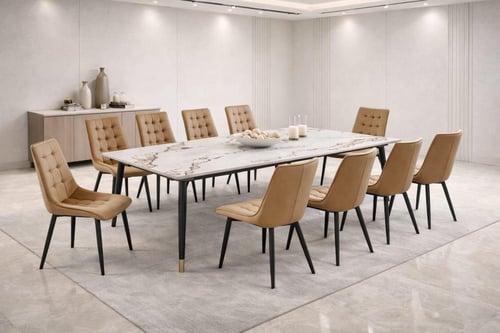 طاولة طعام سيراميك فاخرة-بعدة ألوان