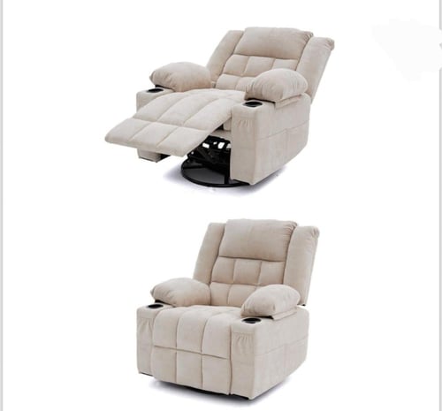 كرسي استرخاء دوار هزاز بتصميم فاخر وراحة مثالية-بع...