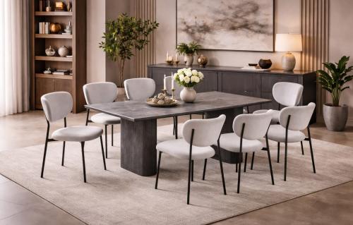 طاولة طعام خشب تصميم عصري-بعدة ألوان