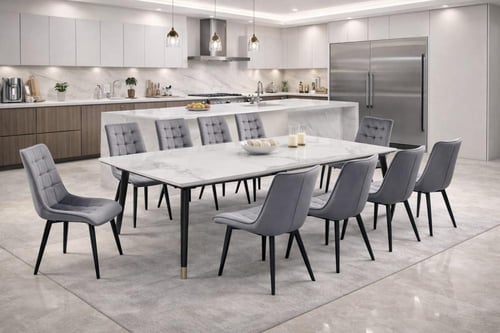 طاولة طعام سيراميك فاخرة-بعدة ألوان