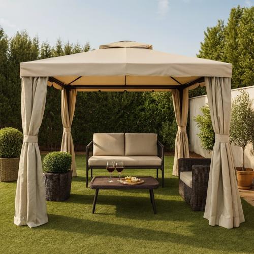 خيمة حدائق فاخرة 3×4 متر - لون بيج