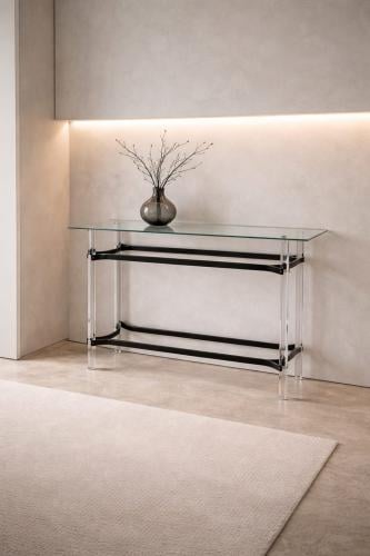 كنسول اكرليك زجاج تصميم عصري - بعدة ألوان