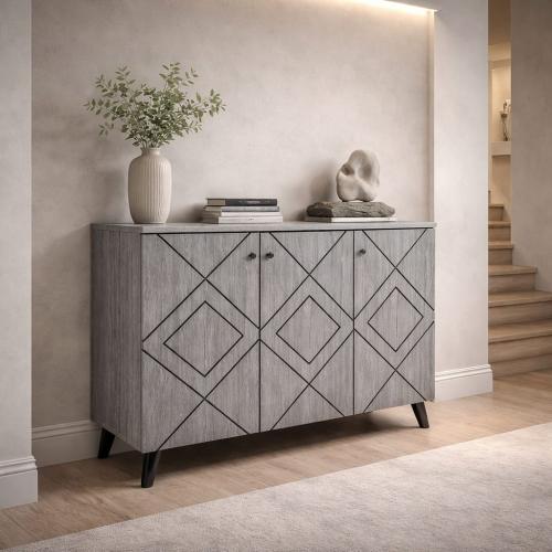 جزامة خشبي بشكل هندسي عصري - بعدة الوان