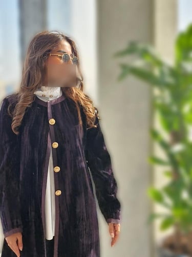 عباية Purple Velvet