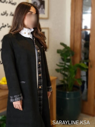 بليزر شامواه شانيل أسود راقي