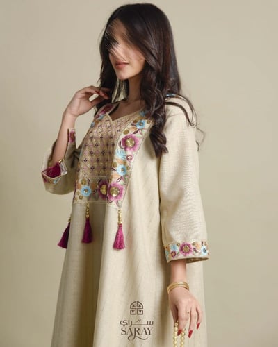 جلابية رمضانية أنيقة بهدب