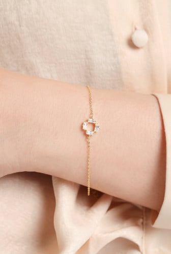 اساور فضة انيقة عيار 925 - اللون ذهبي