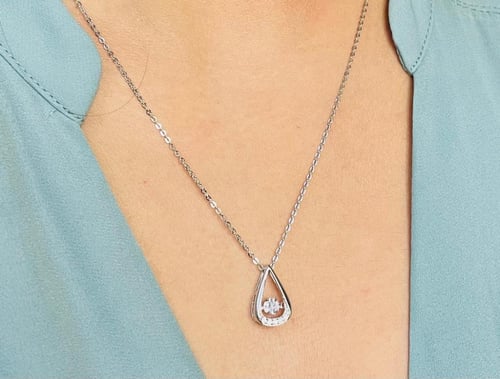 سلسلة فضة أنيقة عيار 925 - اللون فضي