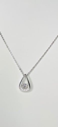 سلسلة فضة أنيقة عيار 925 - اللون فضي