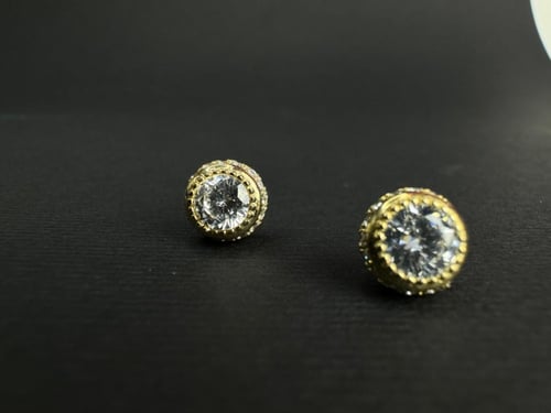 حلق فضة عيار 925 - اللون ذهبي