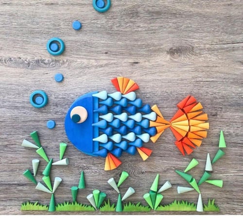 مجموعة قطع خشبيه