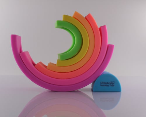 مكعبات بناء المصنوع من السيلكون القوس قزح