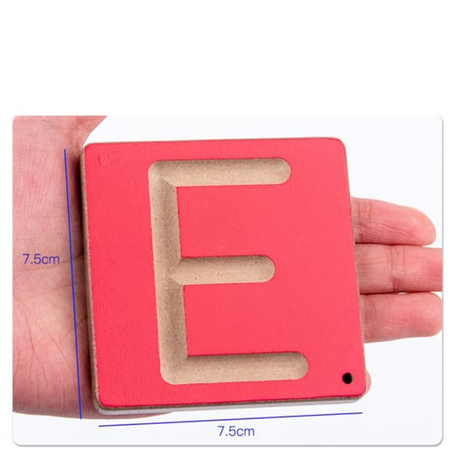 مكعبات لوح خشبيه لتتبع الحروف(الحروف الكبيره)