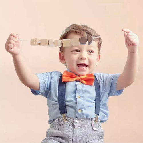 لعبة خيط الخرز الخشبية ( نجوم وقمر)