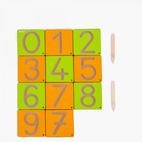 مكعبات لوح الخشبيه الارقام من 0-10