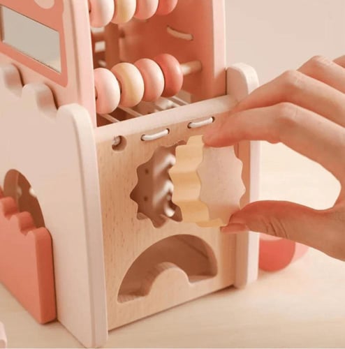 لعبة القلعة الخشبية متعددة الوظائف