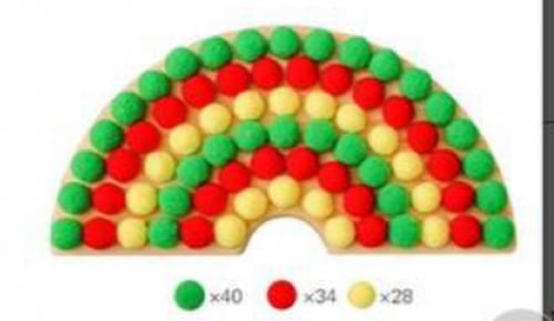 لوح خشبي قوس قزح لفرز الالوان والعد والمطابقة