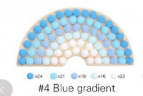 لوح خشبي قوس قزح لفرز الالوان والعد والمطابقة