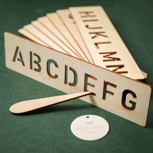 مجموعة اللوح الخشبية لمهارات الكتابة والتحكم بالقل...