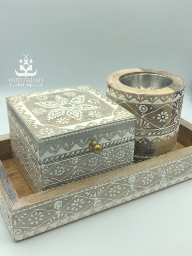 طقم مبخر دائري " أبيض "