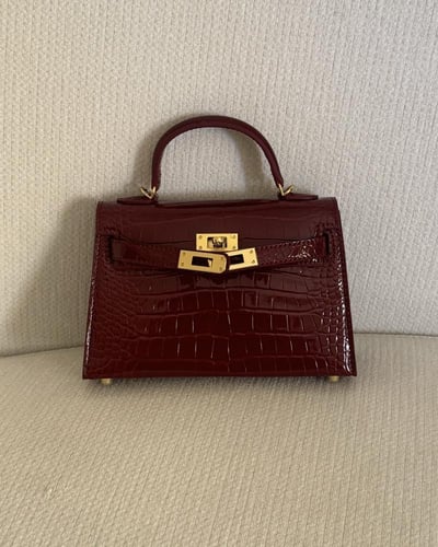 kelly mini Crocodil maroon
