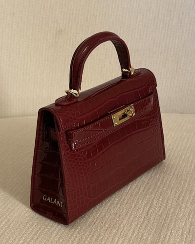 kelly mini Crocodil maroon