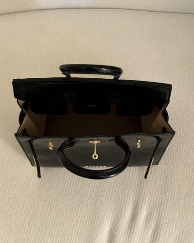 Birkin 25 crocodile Black