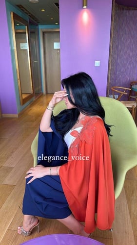 فستان ازرق ب برتقالي مع حزام قماش باربي