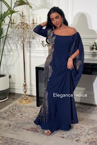 فستان قماش الباربي وشيفون الجازار